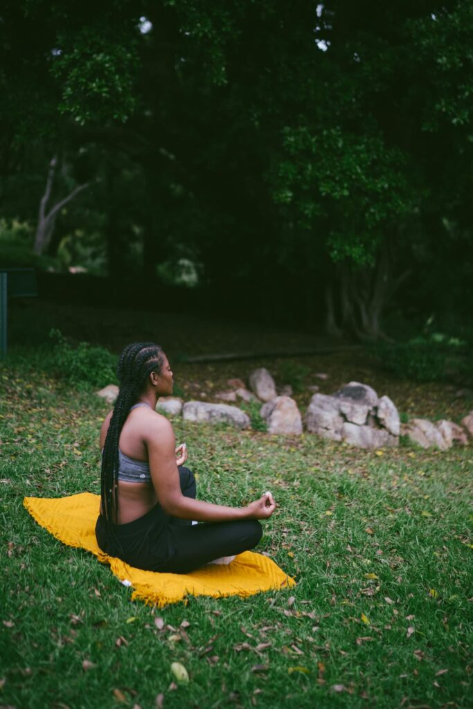 Person practicing nervous system regulation and mental fitness training